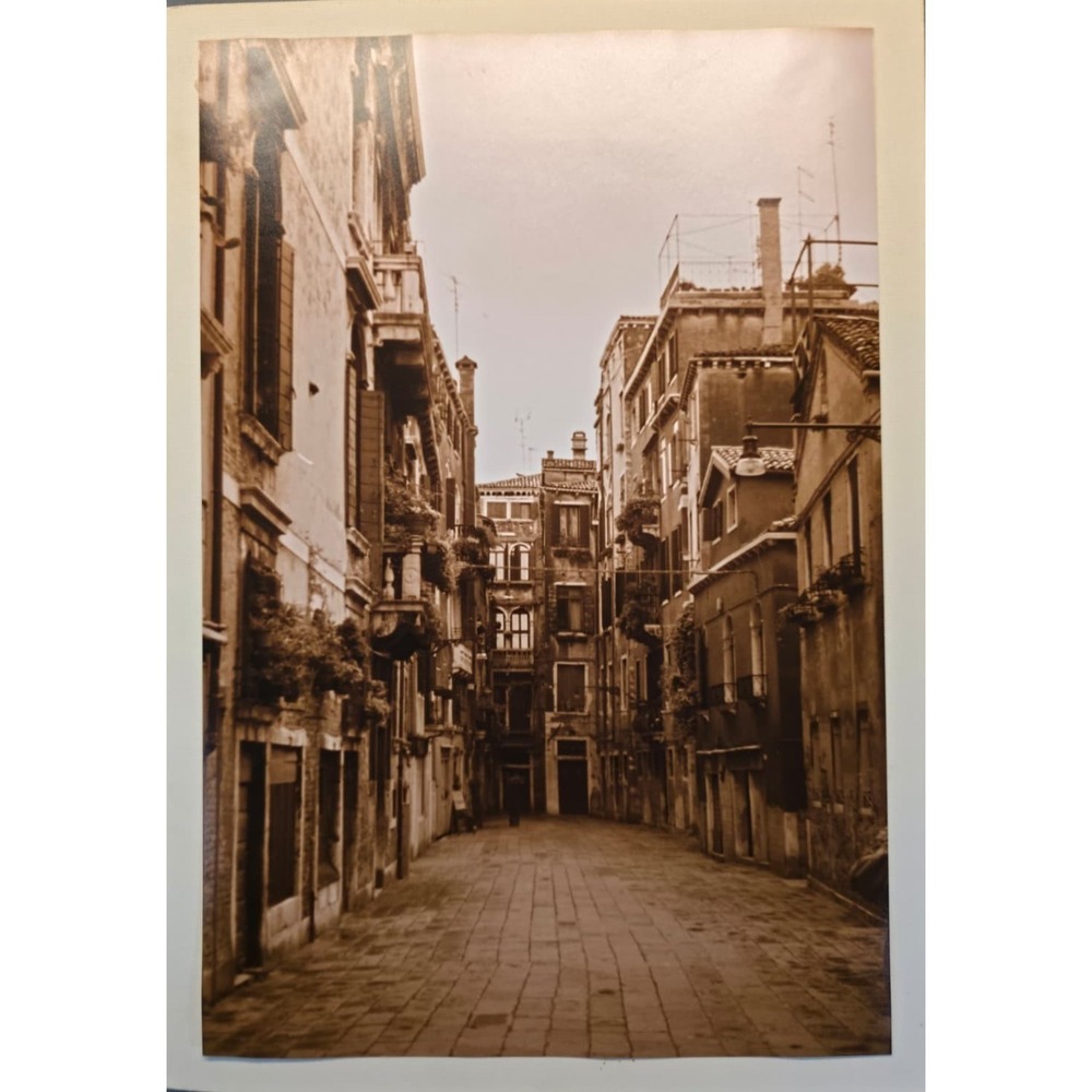 Set of 2 Venice Italy Sepia Photo Prints San Polo Fuji Crystal Archive 15x10